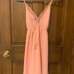 Charlotte Russe salmon pink/peach sundress Small